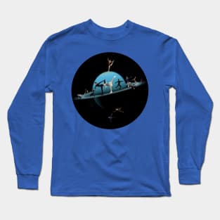 Space Figure Skating Long Sleeve T-Shirt